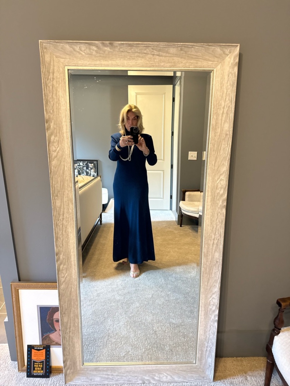 COS Royal Blue Turtleneck Long-Sleeve Maxi Dress - Picture 5 of 5